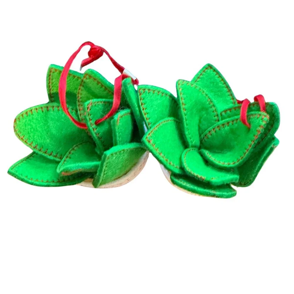 Target Wondershop Felt Succulent Ornament - 2023 RARE Set of 2